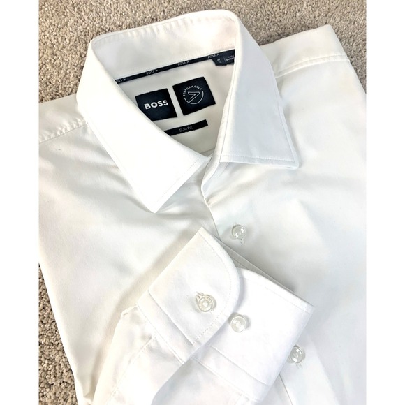 Boss Other - BOSS Large Slim Fit Performance Long Sleeve Men's Dress Shirt L/16